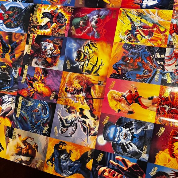 Fleer Ultra Spider-Man 1995 Set Uncut Promo Card Poster Sheet 26''x36 sm tear - Picture 15 of 16